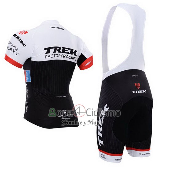 Trek Factory Racing Ropa Ciclismo Culotte Corto 2015 Mangas Cortas Blanco y Negro